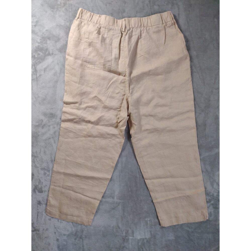 NWT Quince 100% Linen Wide Leg Pants Womens Large Flax Beige Beach Quiet Luxury - Picture 2 of 13